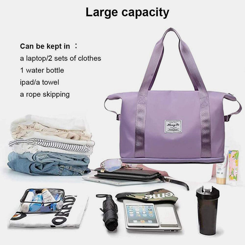 Waterproof Expandable Large Capacity Tote Travel Handbag