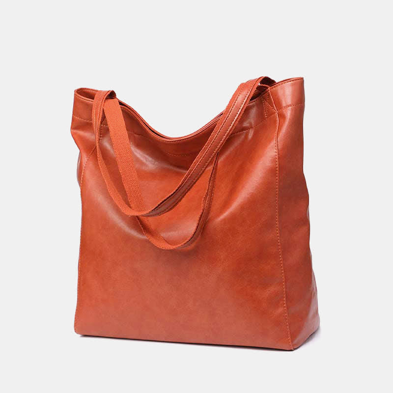 Extra Large Women's Soft PU Leather Tote Shoulder Bag Handbag