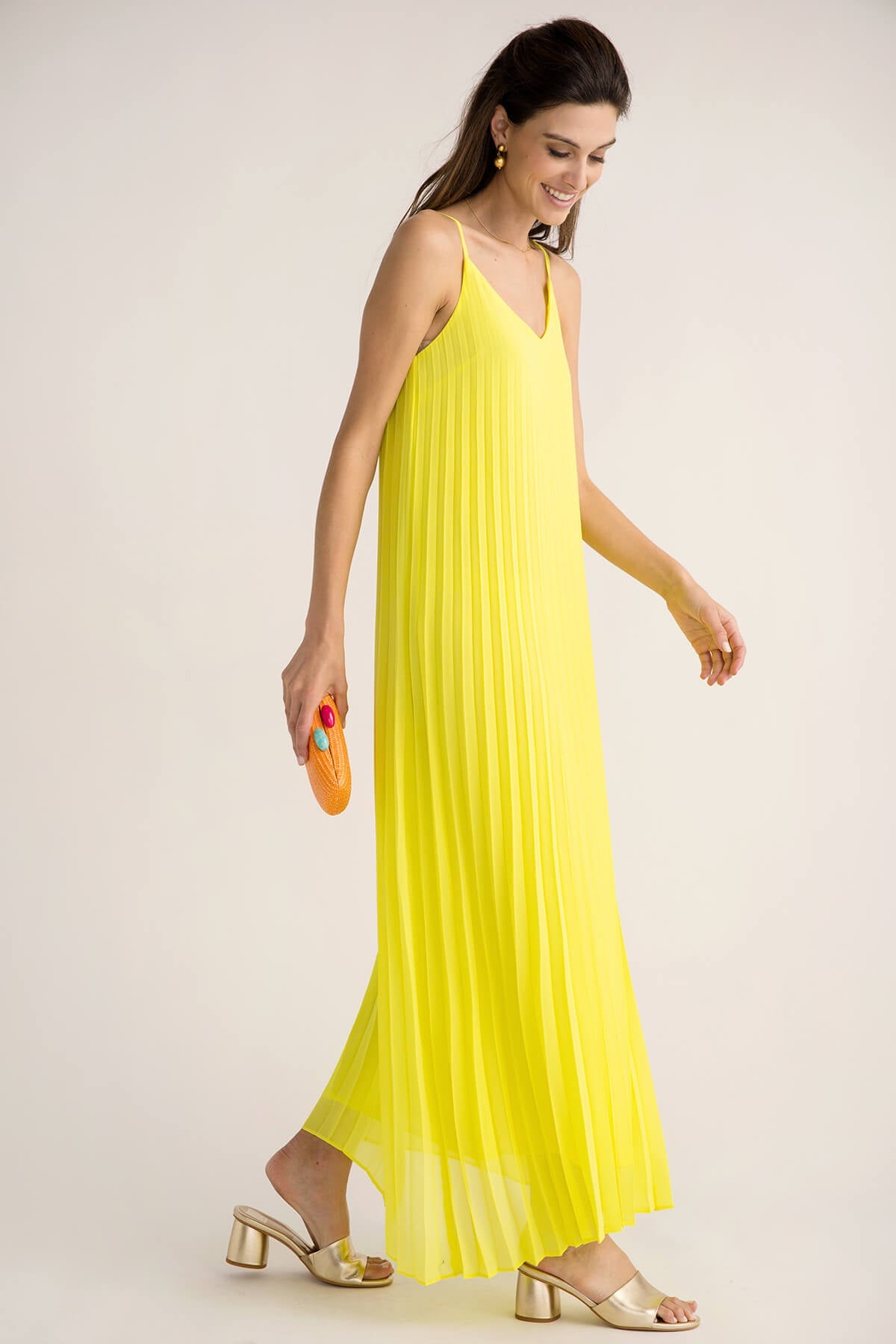 Skies Are Blue Pleated Maxi Dress