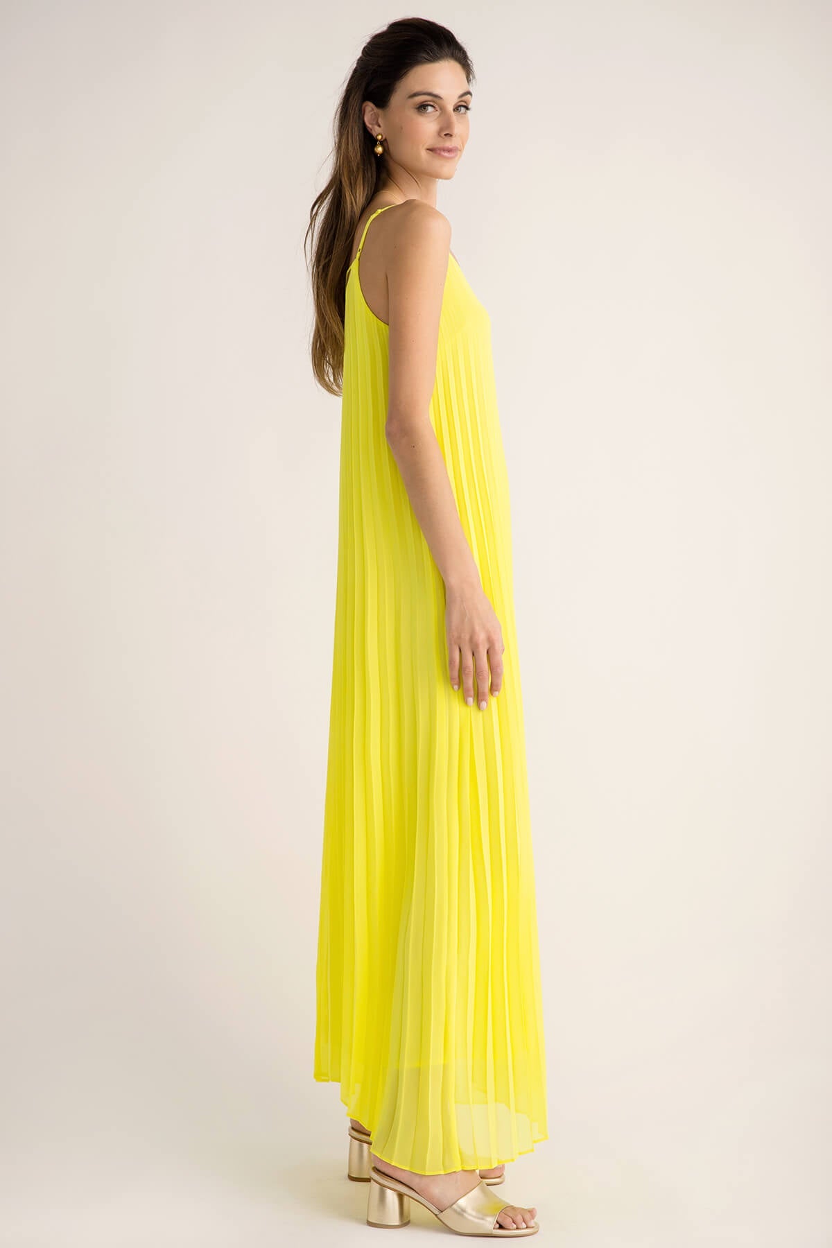 Skies Are Blue Pleated Maxi Dress