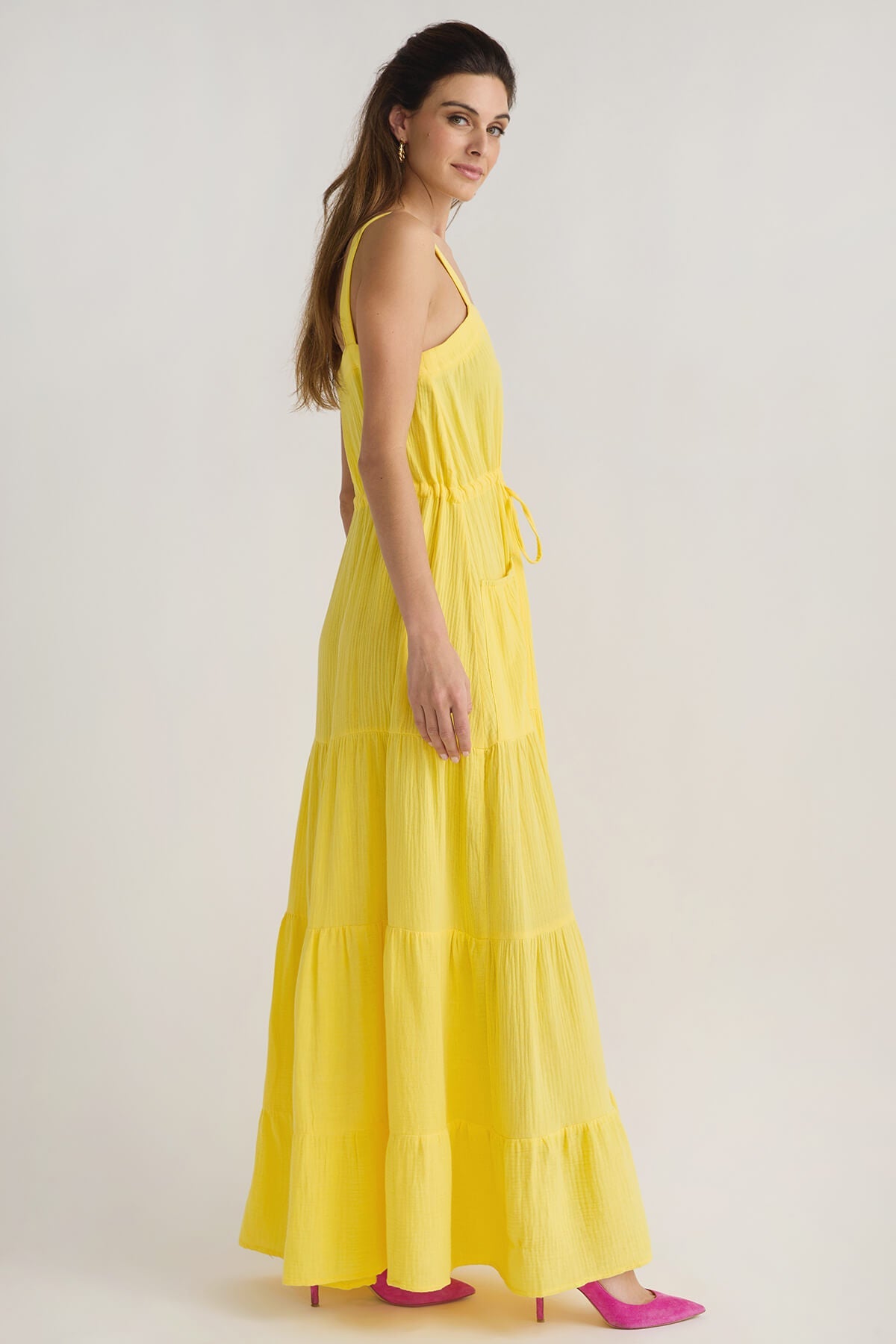 Ambition Button Front Maxi Dress