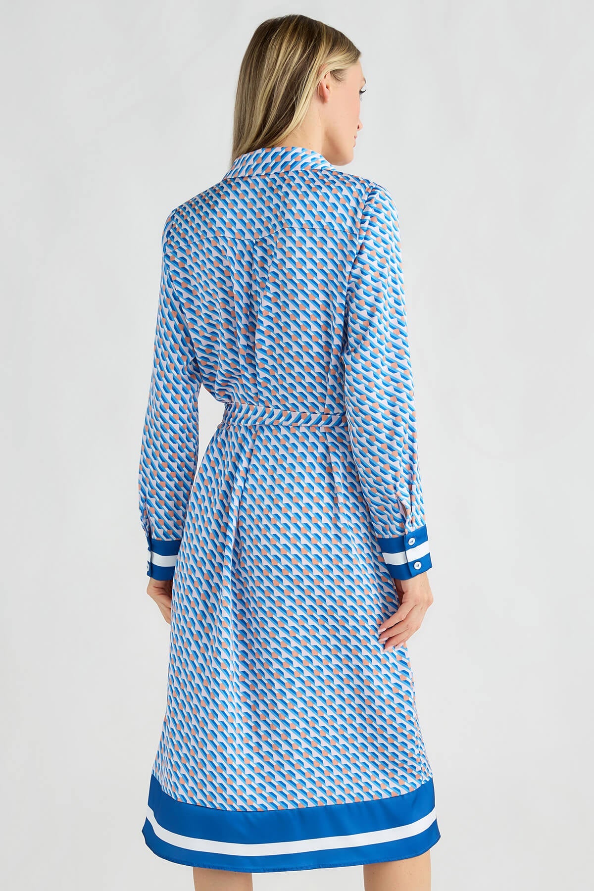 Skies Are Blue Printed Shirt Dress