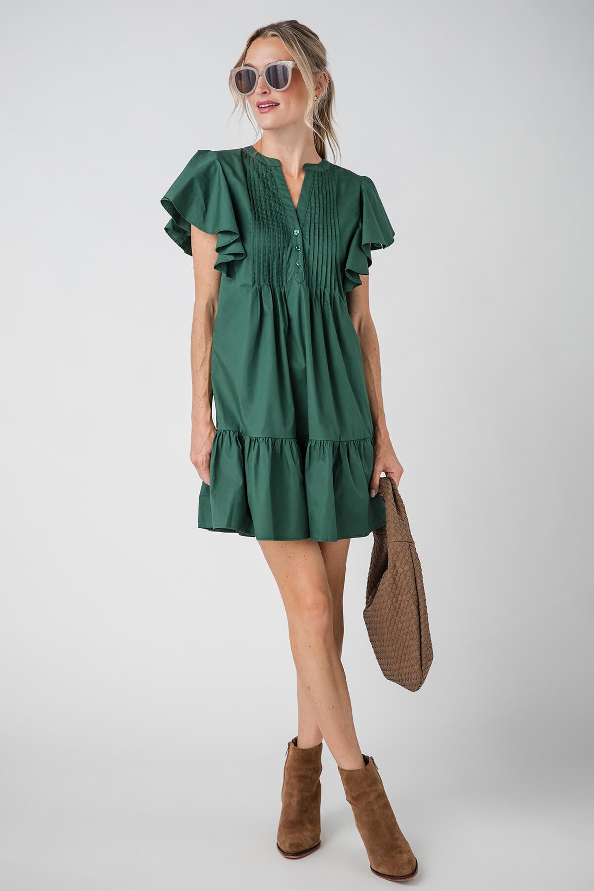 Sugarlips Lizzy Pleated Ruffle Mini Dress