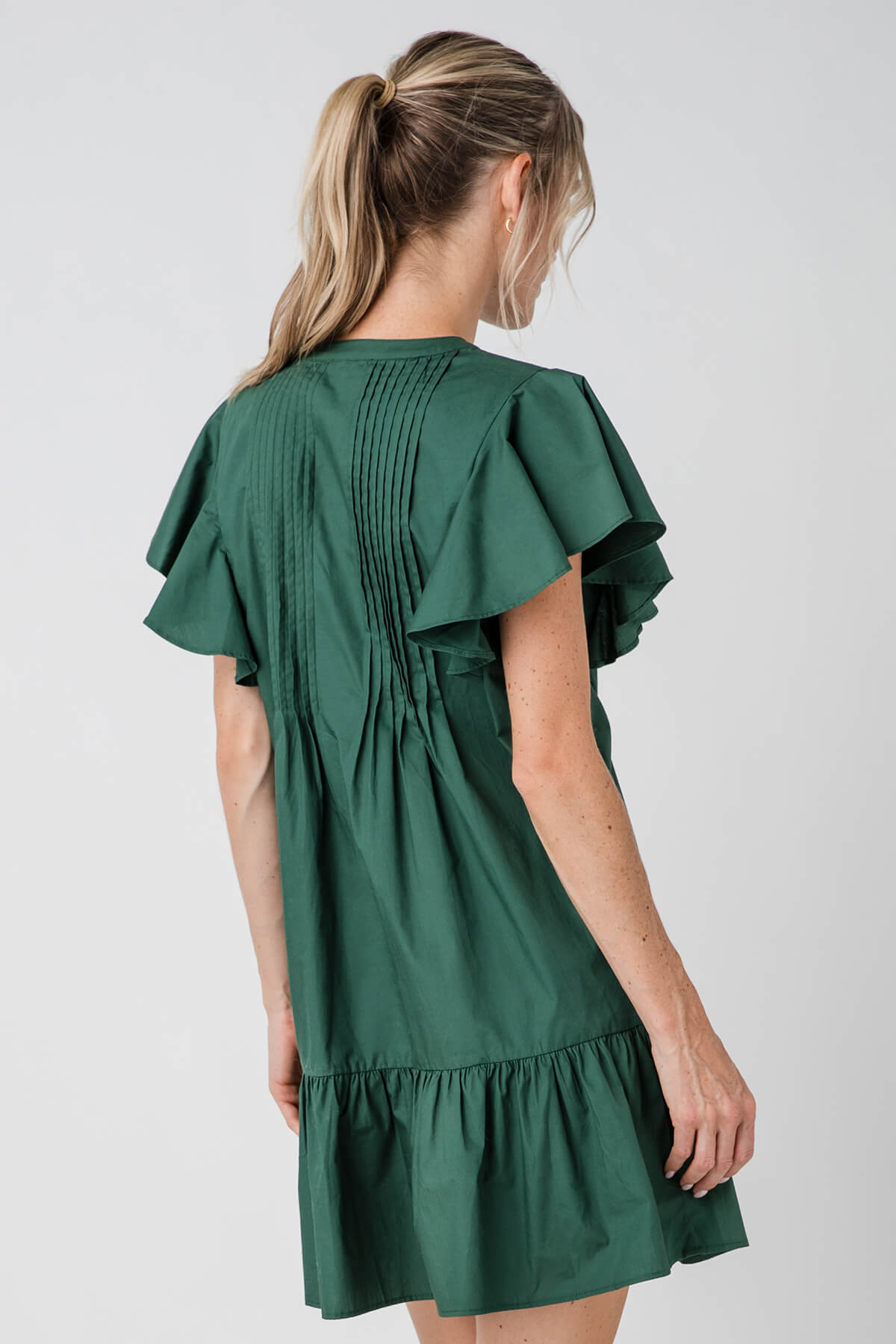 Sugarlips Lizzy Pleated Ruffle Mini Dress